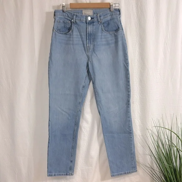 Everlane High Rise Straight Jeans Size 30 Ankle denim pants high waist - Picture 2 of 9